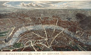 Panoramisch uitzicht op Londen door John Henry Banks