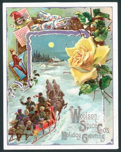 Woolson Spice Company kerstkaart