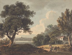 Landschap met een verre blik op Londen