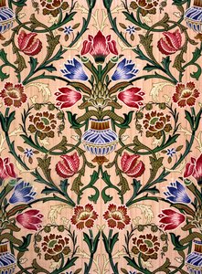 Enkelvoudig stengel behangontwerp, 1905 door John Henry Dearle