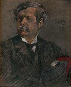 Portret van Alfred East, c1902 door John Henry Frederick Bacon
