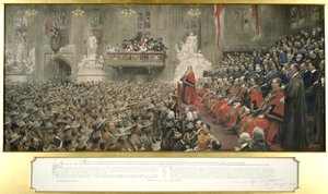 De City Imperial Volunteers in Guildhall, Londen, 1900 door John Henry Frederick Bacon