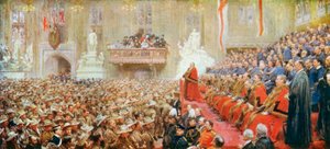 De terugkeer van de City of London Imperial Volunteers naar Londen, 29 oktober 1900 door John Henry Frederick Bacon