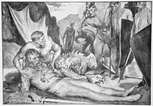 De dood van Beowulf door John Henry Frederick Bacon