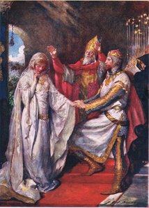Het Huwelijk van Koning Arthur en Koningin Guinevere, illustratie voor 