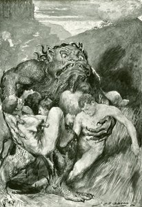 De demon van het kwaad, met zijn woeste vraatzucht, greep hen hebzuchtig door John Henry Frederick after Bacon