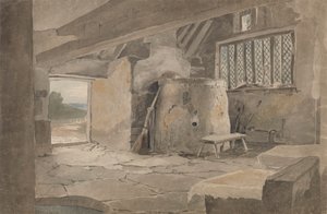 Studie van een Huisje Interieur door John Henry Mole