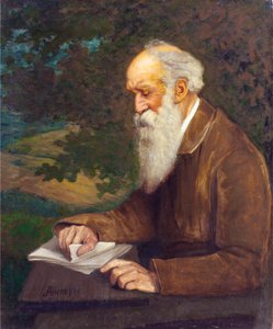 Portret van de dichter Henry Wadsworth Longfellow (1807-1882)