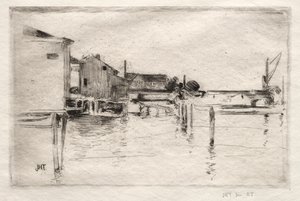 De Dok, Bridgeport, Connecticut door John Henry Twachtman