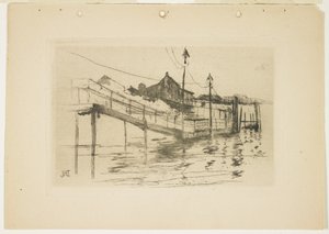 Het Oude Tolhuis in Bridgeport (Kleine plaat), 1888-1889 door John Henry Twachtman