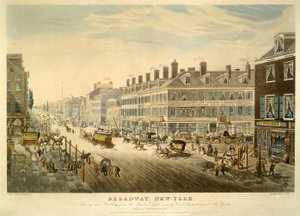 Broadway, New York, uitgegeven 1850