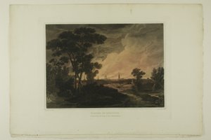 Brand van Savannah, plaat vier van het tweede nummer van Picturesque Views of American Scenery