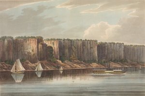 De Palisades nr. 19 uit The Hudson River Portfolio, 1823-24 door John Hill