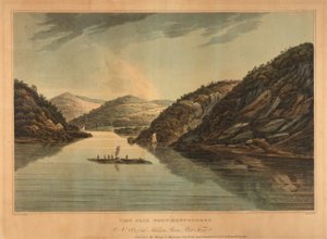 Uitzicht bij Fort Montgomery (nr. 18, Hudson River portfolio) door John Hill