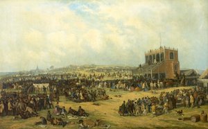 Voor de race (Nottingham Races), 1865 door John Holland