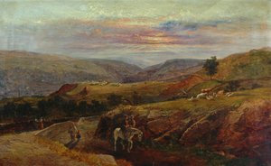 Burnley Valley vanaf Crofts Stone, 1870 door John Holland