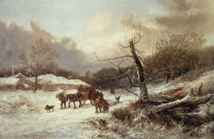 Winter aan de rand van Sherwood Forest door John Holland