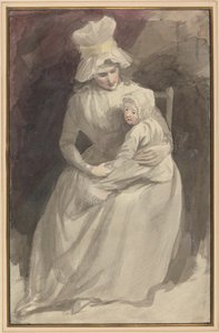 Mevrouw Skinner en kind door John Hoppner