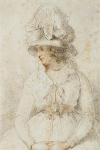 Portret van een dame door John Hoppner