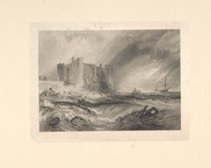Kasteel Laugharne, Caermarthenshire door John Horsburgh