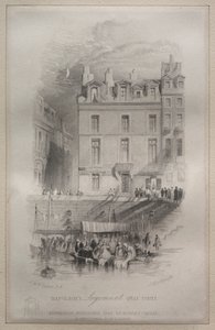 Napoleons Logement, Quai Conti, 1835 door John Horsburgh