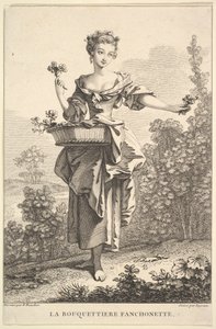 Het bloemenmeisje Fanchonette, 1741-63 door John Ingram