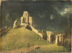 Kasteel Corfe, Dorset door John Inigo Richards