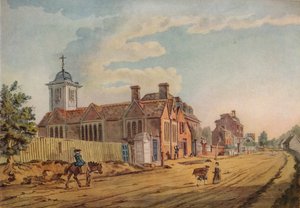 De oude kapel, Kentish Town, ca. 1770, 1925 door John Inigo Richards
