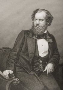 Albert Smith (1816-60) gegraveerd door D.J. Pound van een foto, uit 