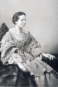 Clara Novello (1818-1908) gegraveerd door D.J. Pound van een foto, uit 
