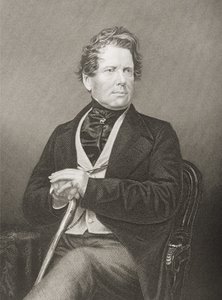 Fox Maule Ramsay (1801-74) 11e Graaf van Dalhousie en 2e Heer Panmure, gegraveerd door D.J. Pound van een foto, uit The Drawing-Room of Eminent Personages, Volume 2, gepubliceerd in Londen, 1860