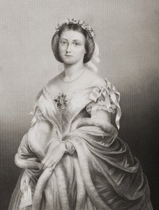 H.K.H. Prinses Victoria Adelaide Maria Louisa (1840-1901) Prinses Royal van Engeland, gegraveerd door D.J. Pound van een foto, uit 