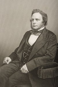 John Bright (1811-89) gegraveerd door D.J. Pound van een foto, uit 