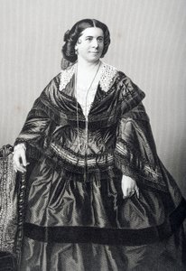 Madame Anna Bishop (1810-84) gegraveerd door D.J. Pound van een foto, uit 