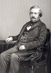 Martin Farquhar Tupper (1810-89) gegraveerd door D.J. Pound van een foto, uit 