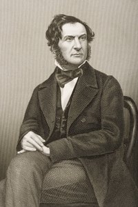 William Ewart Gladstone (1809-98) gegraveerd door D.J. Pound van een foto, uit 