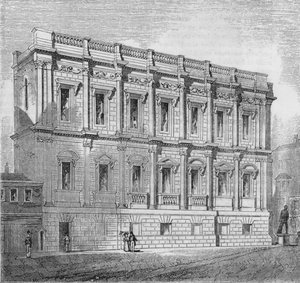 Oostelijke voorkant van de banketzaal, Whitehall, 1835, 1845 door John Jackson