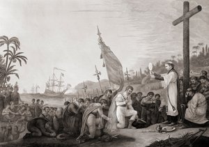 Columbus landt in de Nieuwe Wereld