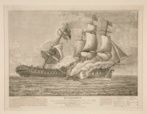 Engagement tussen de Amerikaanse Fregat Constitution en de Britse Fregat Guerrière