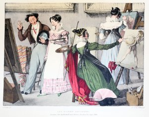 Les Dames Artistes, uitgegeven door Rodwell en Martin, 1820