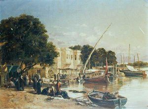 Aan het Mahmoudieh-kanaal, Alexandrië