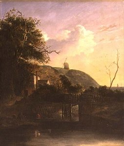 Een uitzicht nabij Harwich door John and John Berney Crome