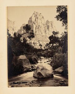 Eagle Crag, Rio Virgen, Utah door John K. Hillers