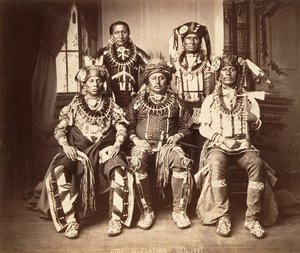 Otoe-Missouria Delegatie, 1881 door John K. Hillers.