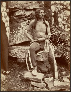 Yellow Bear, van de Muscogee Nation in Okmulgee door John K. Hillers