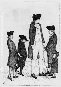 Byrne, de Ierse Reus, Mr. Watson, Mr. McGowan, Mr. Fairholme, en Geordie Cranstoun, 1784
