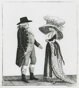 Kapitein Dalrymple en Penelope Macdonald, 1787 door John Kay