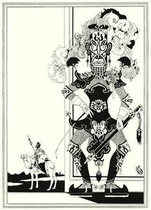 Illustratie voor Het Verhaal van Aladdin en de Wonderlamp (litho) door John Kettelwell
