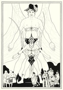 Illustratie voor Het Verhaal van Aladdin en de Wonderlamp door John Kettelwell