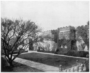 Haddon Hall bij Bakewell, Derbyshire, Engeland, eind 19e eeuw door John L. Stoddard